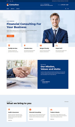商業(yè)財務(wù)咨詢網(wǎng)站HTML5模板